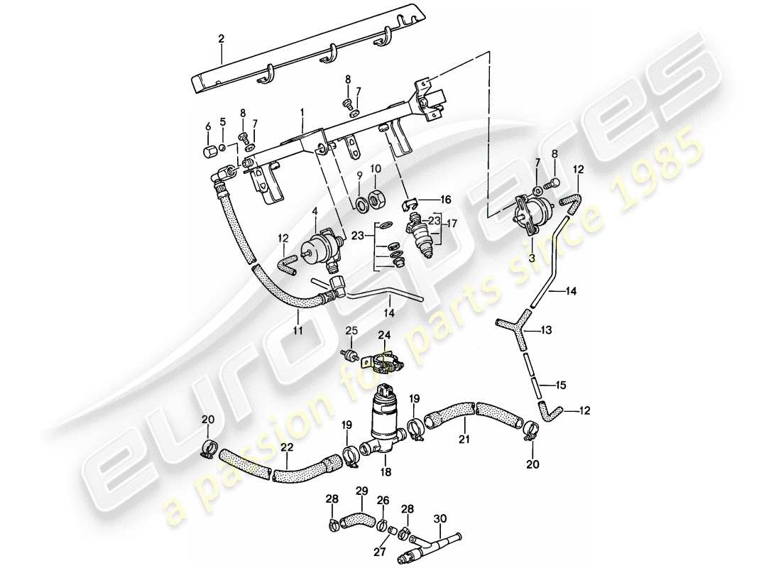 Porsche 944 (1986) L-JETRONIC - 2 Part Diagram