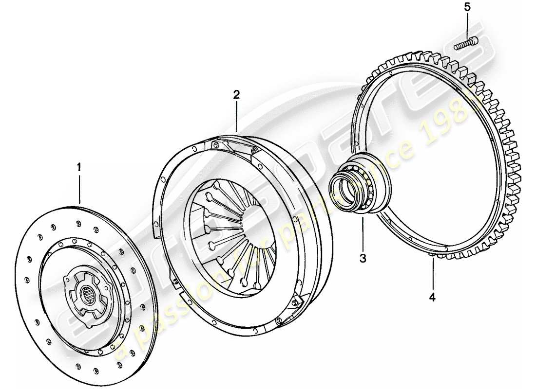 Porsche 944 (1986) clutch Part Diagram