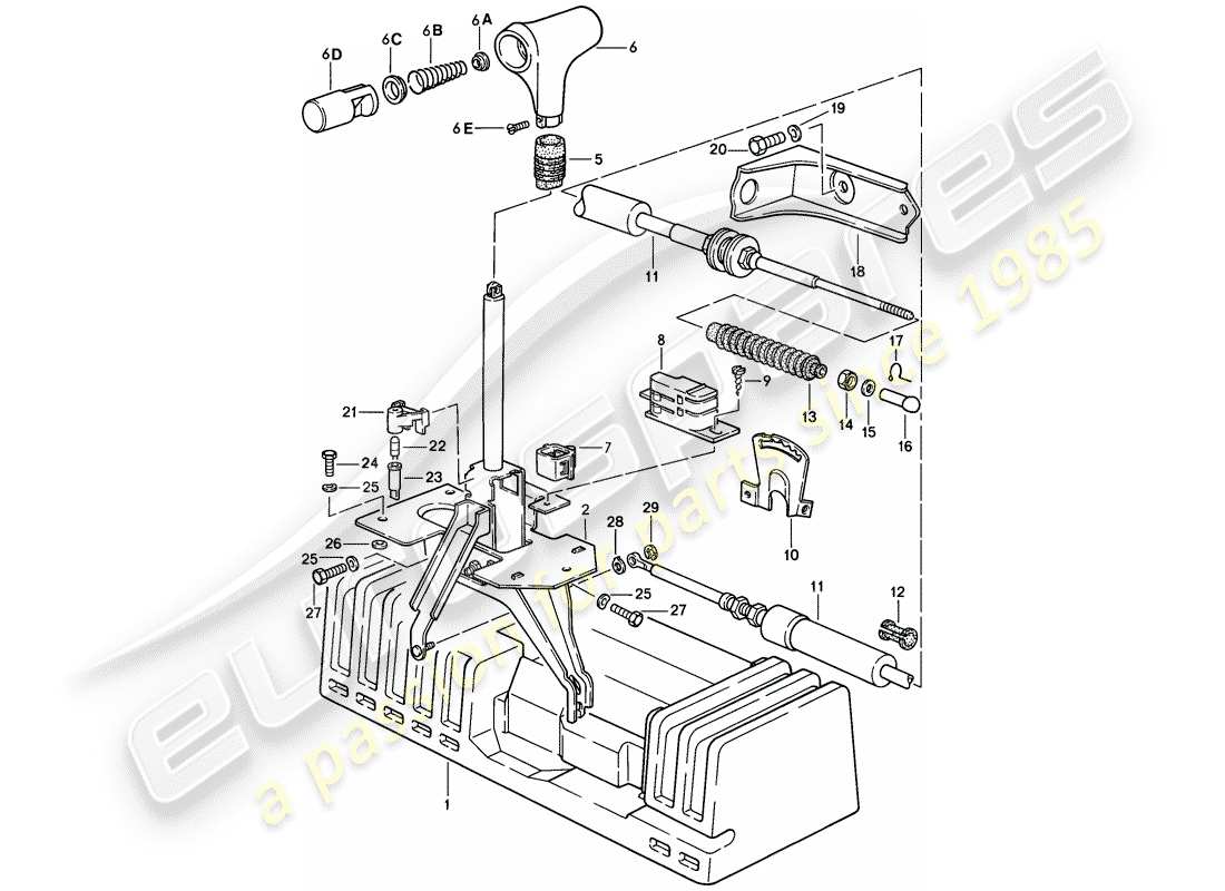 Porsche 944 (1986) ACTUATOR - FOR - AUTOMATIC TRANSMISSION Part Diagram