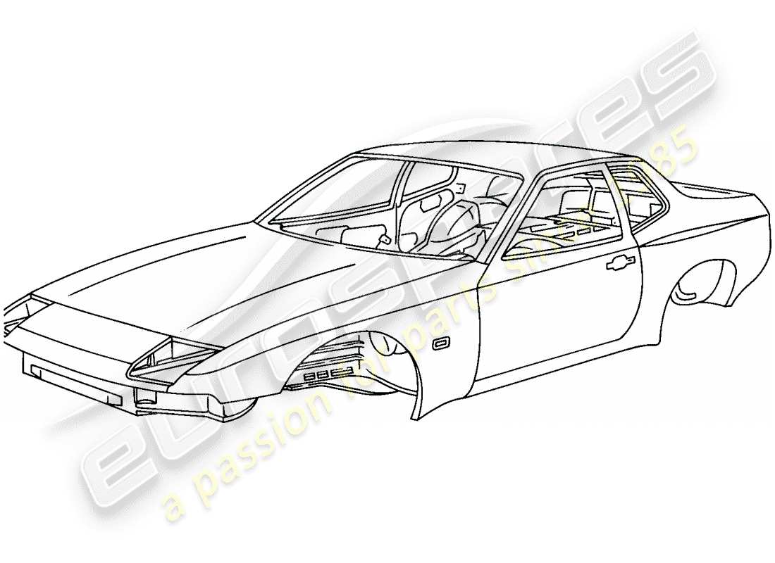 Porsche 944 (1986) car body Part Diagram