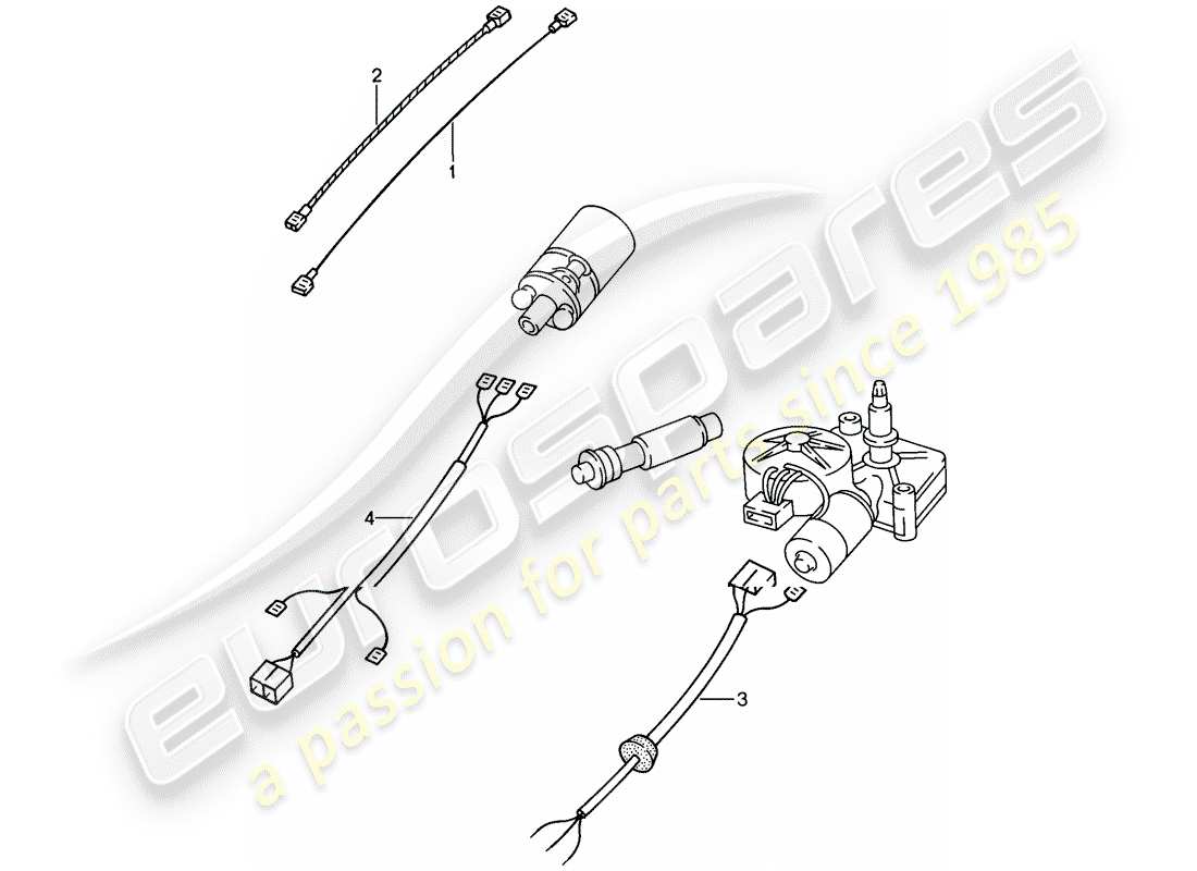 Porsche 944 (1986) WIRING HARNESSES - REAR END Part Diagram