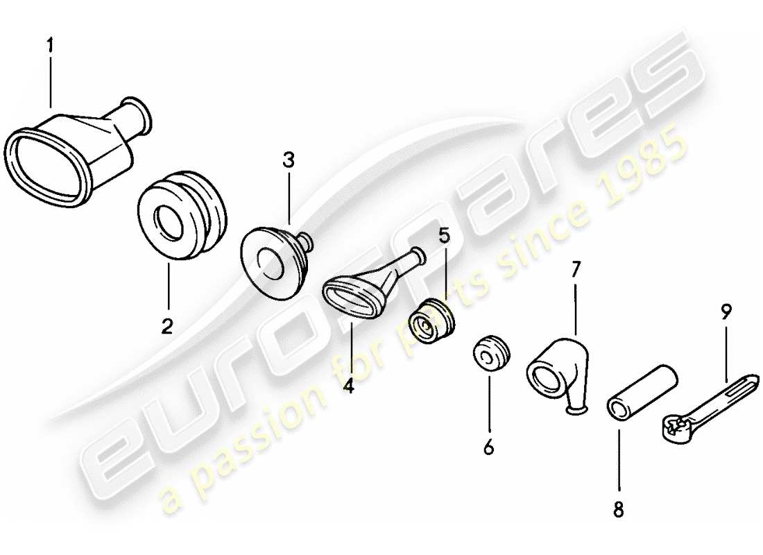 Porsche 944 (1986) GROMMET - TIE WRAP Part Diagram