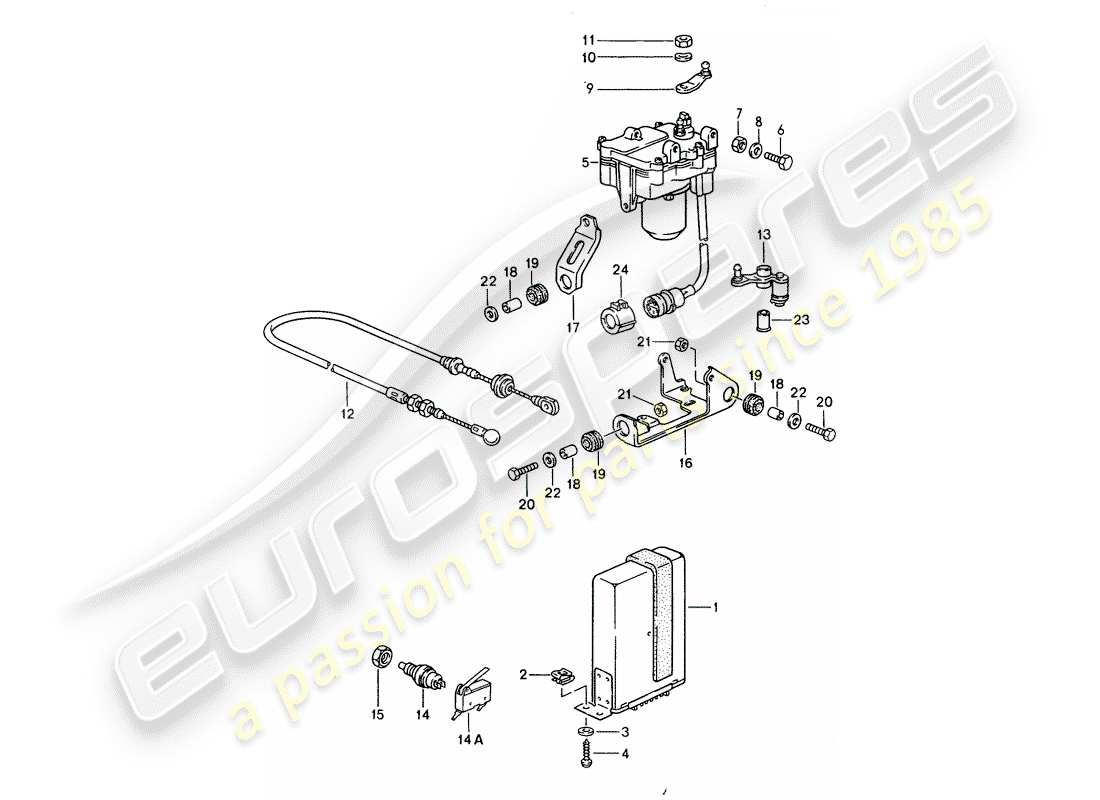 Porsche 944 (1986) CRUISE CONTROL SYSTEM Parts Diagram