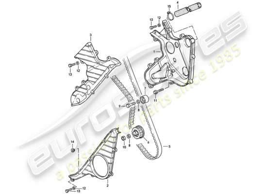 a part diagram from the Porsche 944 (1986) parts catalogue