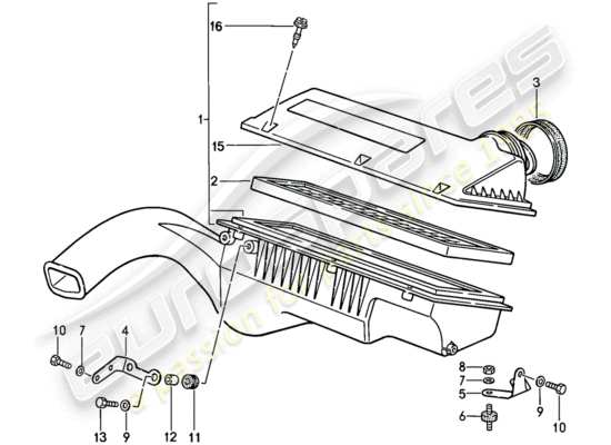 a part diagram from the Porsche 944 parts catalogue