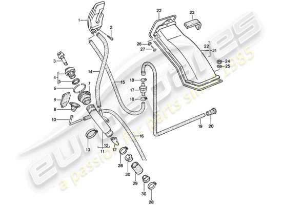 a part diagram from the Porsche 944 parts catalogue