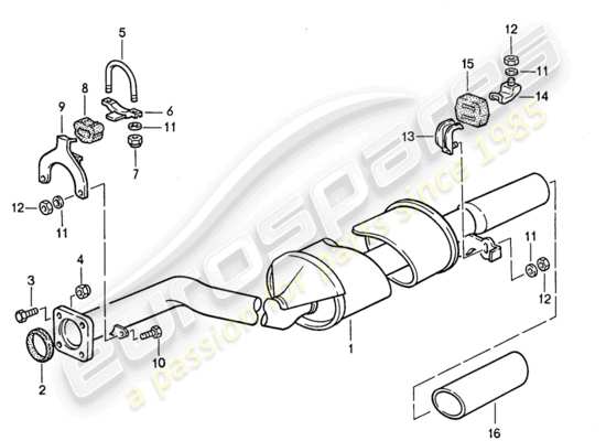 a part diagram from the Porsche 944 parts catalogue