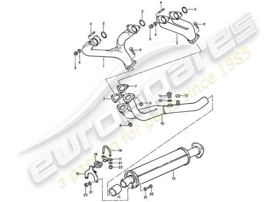 a part diagram from the Porsche 944 parts catalogue