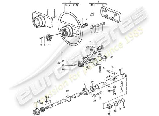 a part diagram from the Porsche 944 parts catalogue