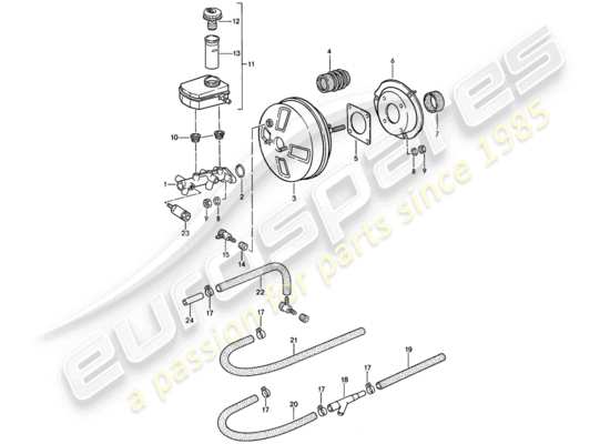 a part diagram from the Porsche 944 (1986) parts catalogue