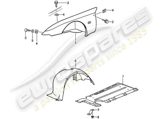 a part diagram from the Porsche 944 parts catalogue