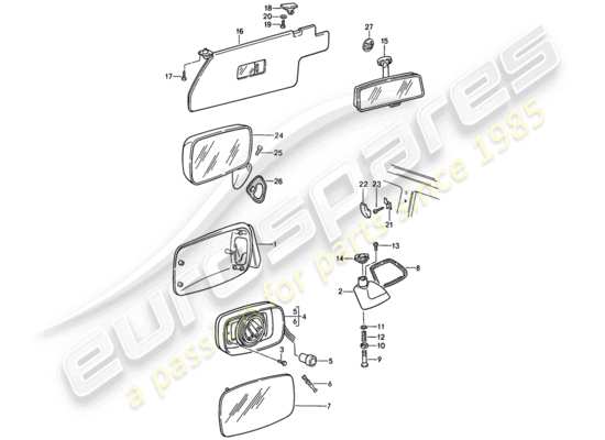 a part diagram from the Porsche 944 parts catalogue