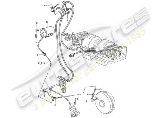 a part diagram from the Porsche 944 (1986) parts catalogue