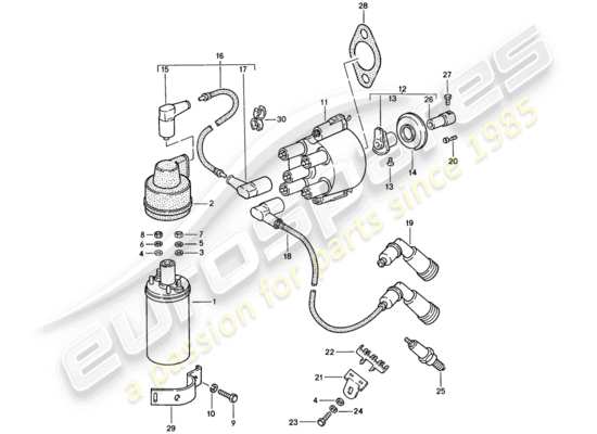 a part diagram from the Porsche 944 parts catalogue