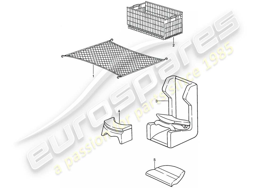 Porsche 944 (1987) Accessories Part Diagram