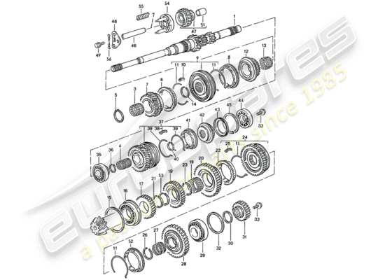 a part diagram from the Porsche 944 parts catalogue