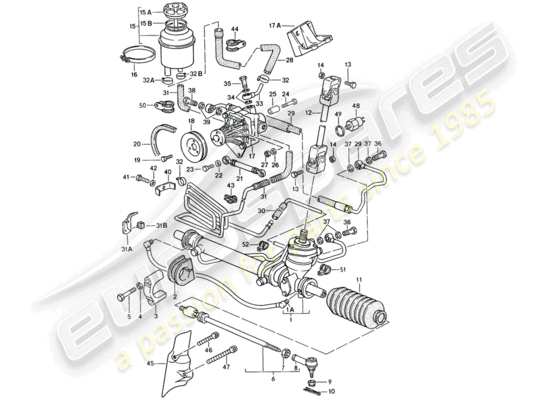 a part diagram from the Porsche 944 parts catalogue