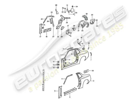 a part diagram from the Porsche 944 parts catalogue