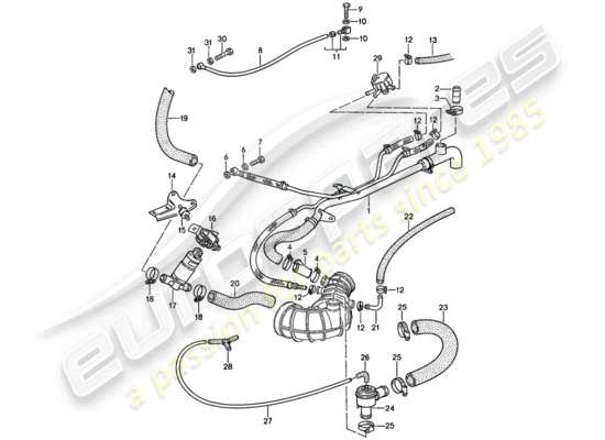 a part diagram from the Porsche 944 parts catalogue