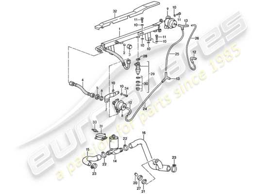 a part diagram from the Porsche 944 parts catalogue