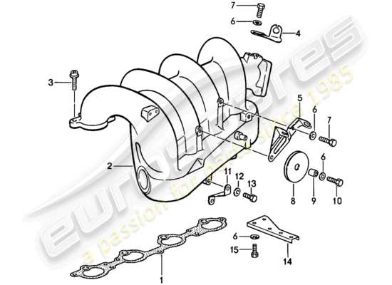 a part diagram from the Porsche 944 parts catalogue