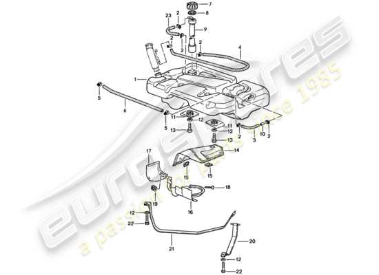 a part diagram from the Porsche 944 (1988) parts catalogue