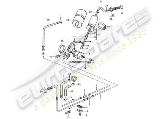 a part diagram from the Porsche 944 parts catalogue