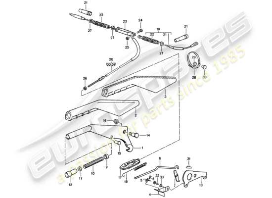 a part diagram from the Porsche 944 (1988) parts catalogue