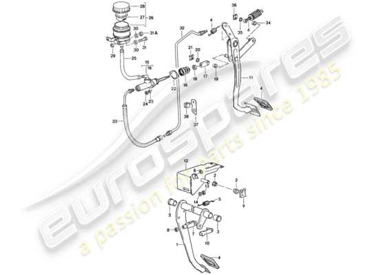 a part diagram from the Porsche 944 parts catalogue