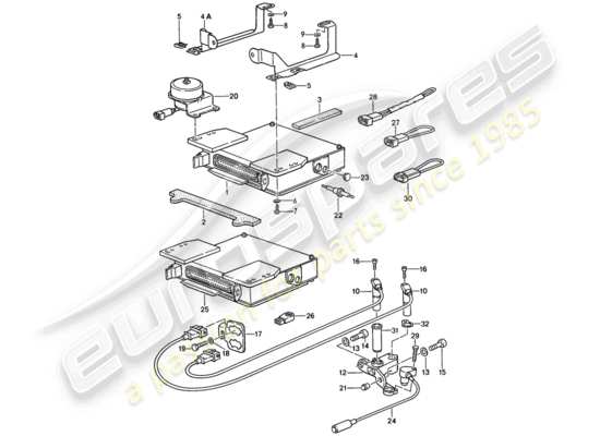 a part diagram from the Porsche 944 (1988) parts catalogue