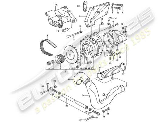 a part diagram from the Porsche 944 parts catalogue