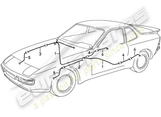 a part diagram from the Porsche 944 parts catalogue