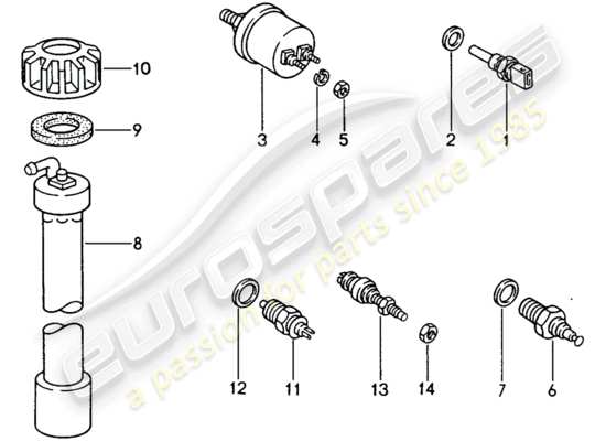 a part diagram from the Porsche 944 parts catalogue