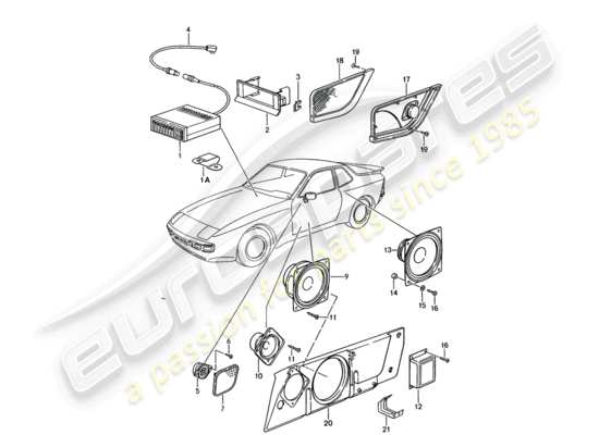 a part diagram from the Porsche 944 parts catalogue