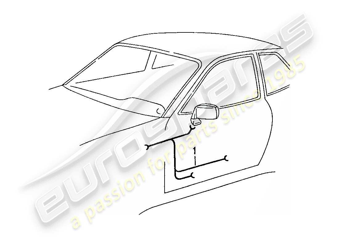 Porsche 944 (1989) WIRING HARNESSES - DOORS Part Diagram