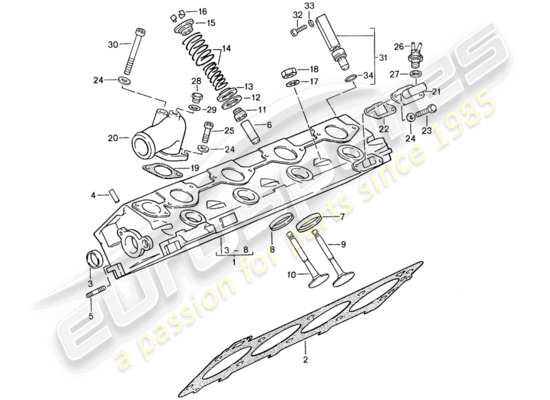 a part diagram from the Porsche 944 (1989) parts catalogue