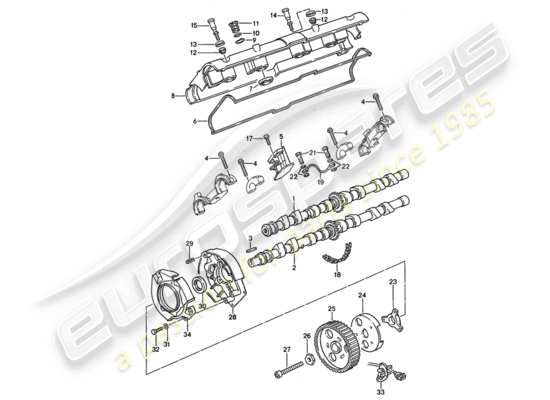 a part diagram from the Porsche 944 (1989) parts catalogue