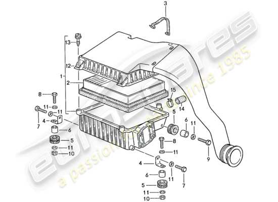 a part diagram from the Porsche 944 parts catalogue