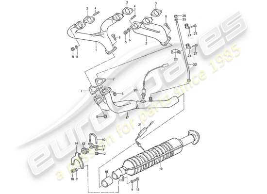 a part diagram from the Porsche 944 parts catalogue