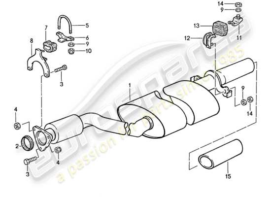 a part diagram from the Porsche 944 (1989) parts catalogue