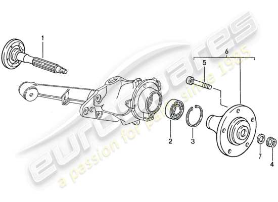 a part diagram from the Porsche 944 (1989) parts catalogue