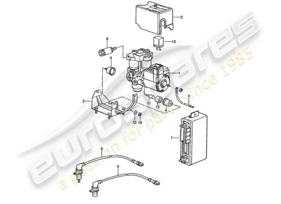 a part diagram from the Porsche 944 parts catalogue