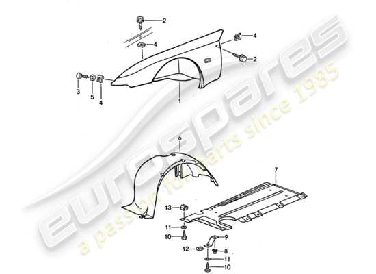 a part diagram from the Porsche 944 parts catalogue