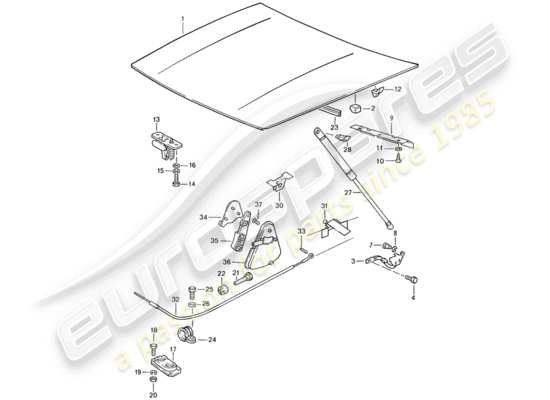 a part diagram from the Porsche 944 parts catalogue