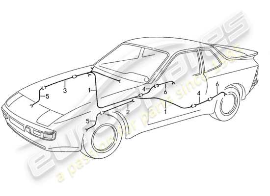 a part diagram from the Porsche 944 parts catalogue