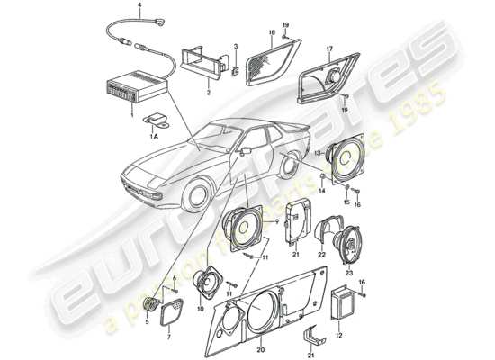 a part diagram from the Porsche 944 parts catalogue