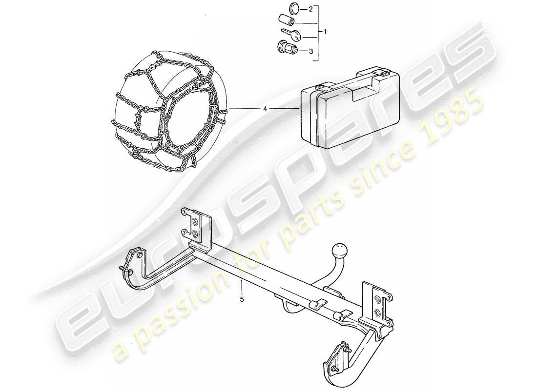 Porsche 944 (1990) Accessories Part Diagram