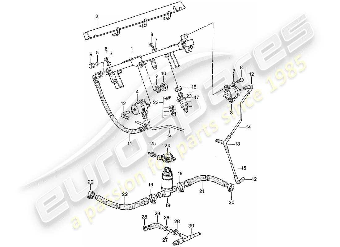 Porsche 944 (1990) L-JETRONIC - 2 Part Diagram