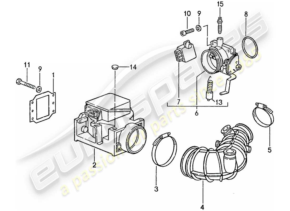 Porsche 944 (1990) L-JETRONIC - 1 Part Diagram