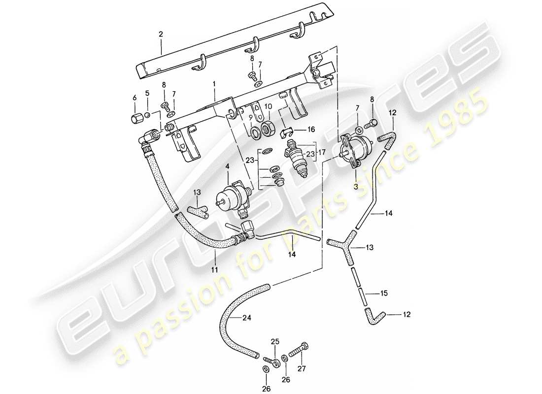 Porsche 944 (1990) L-JETRONIC - 2 Part Diagram